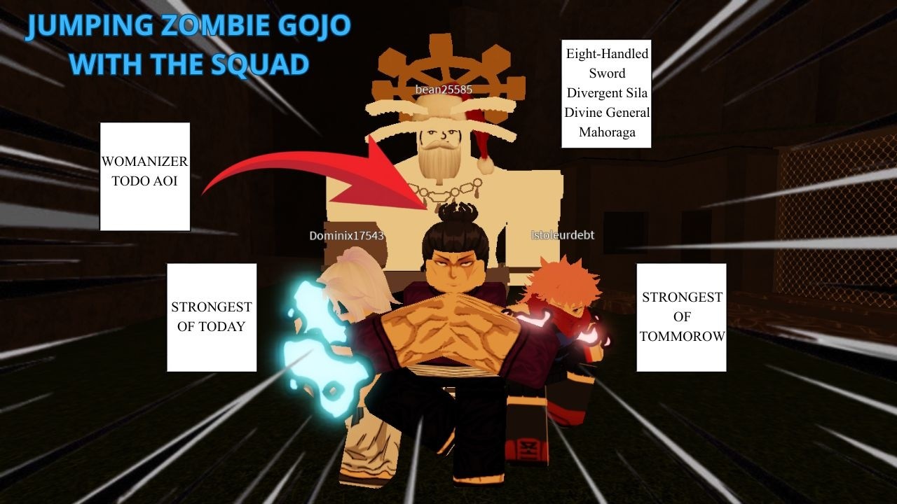 ME AND THE SQUAD VS ZOMBIE GOJO ( JJS ) 🔥