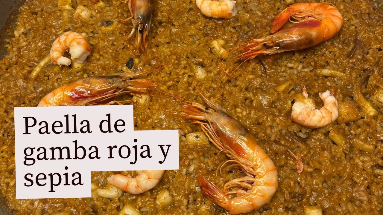 ✨Paella de gamba roja y sepia✨