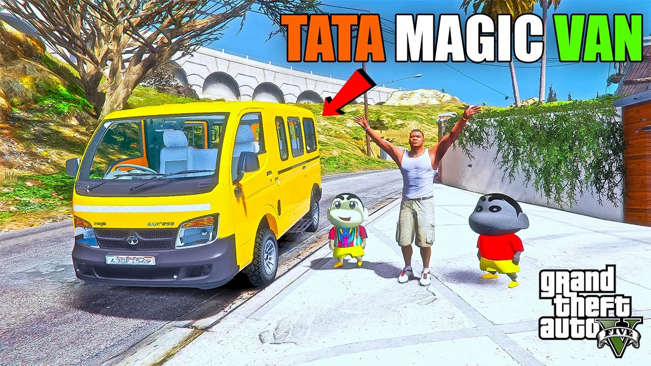 Franklin and Shinchan & BlackChan Buy Indian TATA Magic Van And Start Transport Business in GTA 5