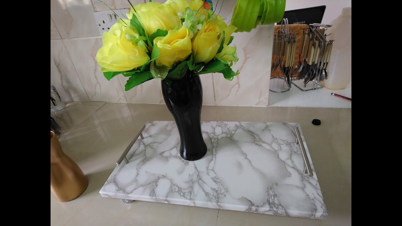 DIY- MAKE A MARBLE TRAY -ZEDY DECOR'S