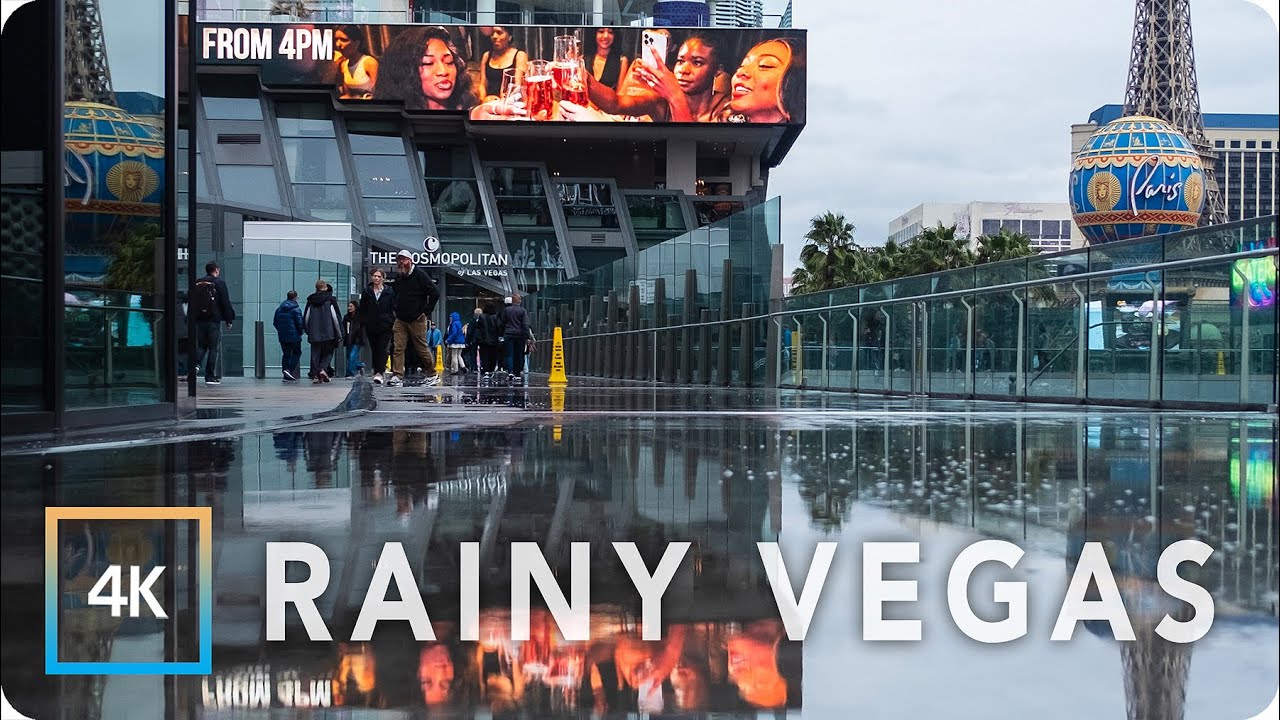 Rainy Relaxing Day in Las Vegas, Binaural Audio 4K
