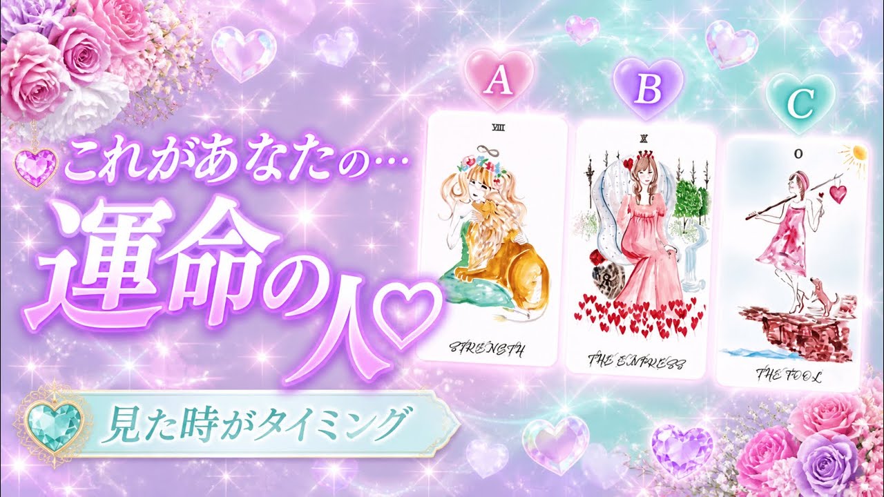 【見た時がタイミング💘】運命の人どんな人⁉️もう出会ってる⁉️これからどうなる⁉️😳恋愛・運命💘優しいオラクルリーディング🎀