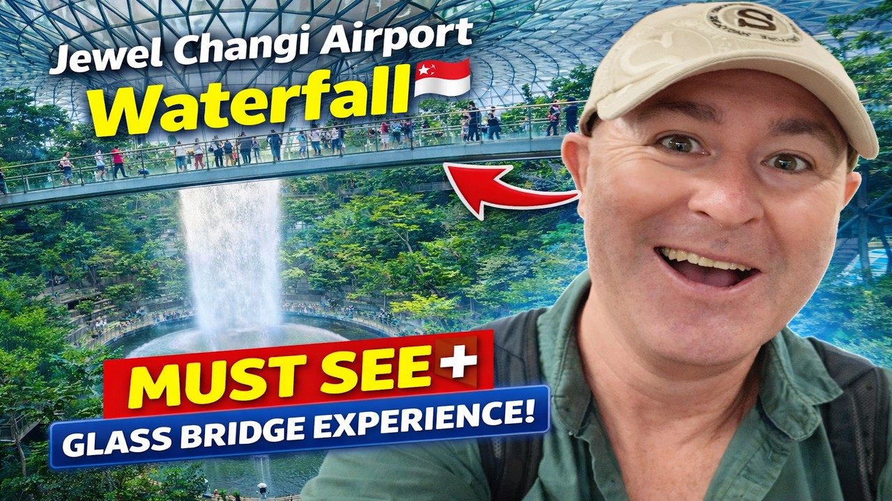 Changi Airport Jewel Singapore Airport Jewel Waterfall Canopy Bridge Glass Bottom Travel Vlog