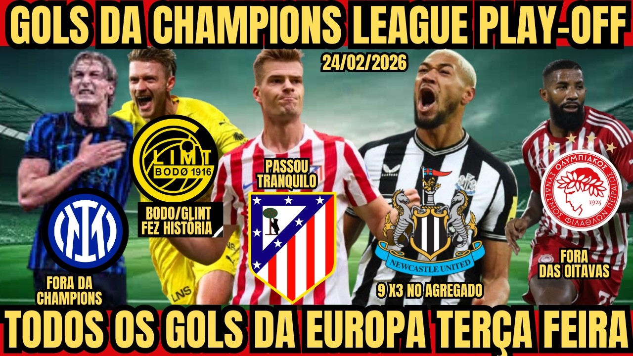 GOLS DA CHAMPIONS LEAGUE, TODOS OS GOLS PELA EUROPA E PELO MUNDO TER&Ccedil;A FEIRA