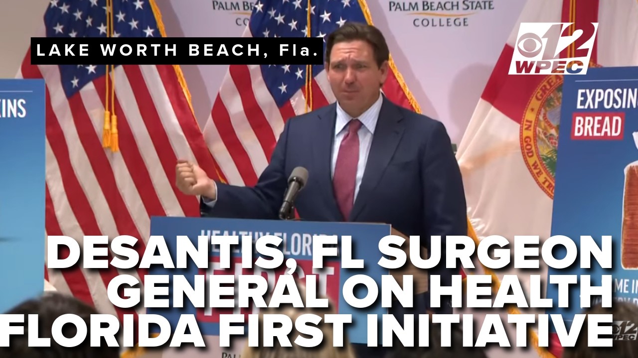 DeSantis, First Lady, and Surgeon General speak from Palm Beach State College