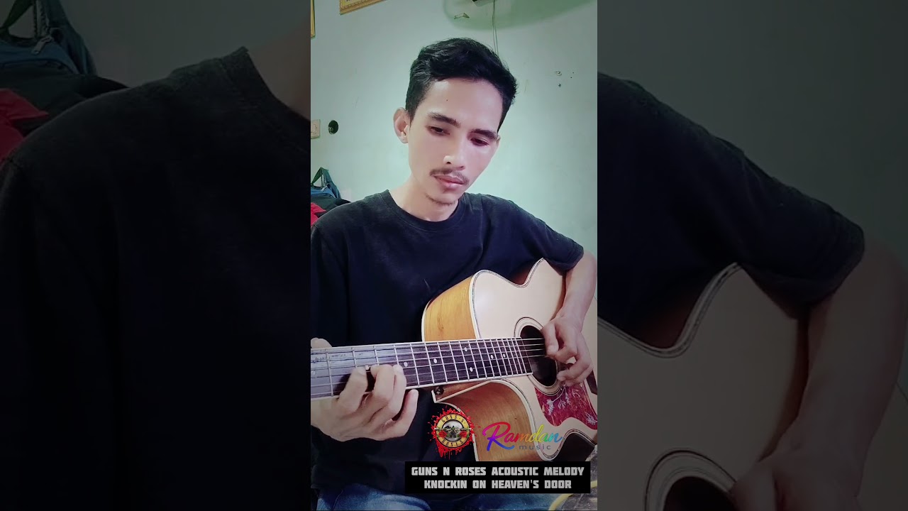 guns n roses knockin on heaven's door acoustic melody #shorts #guitarcover #fyp #music