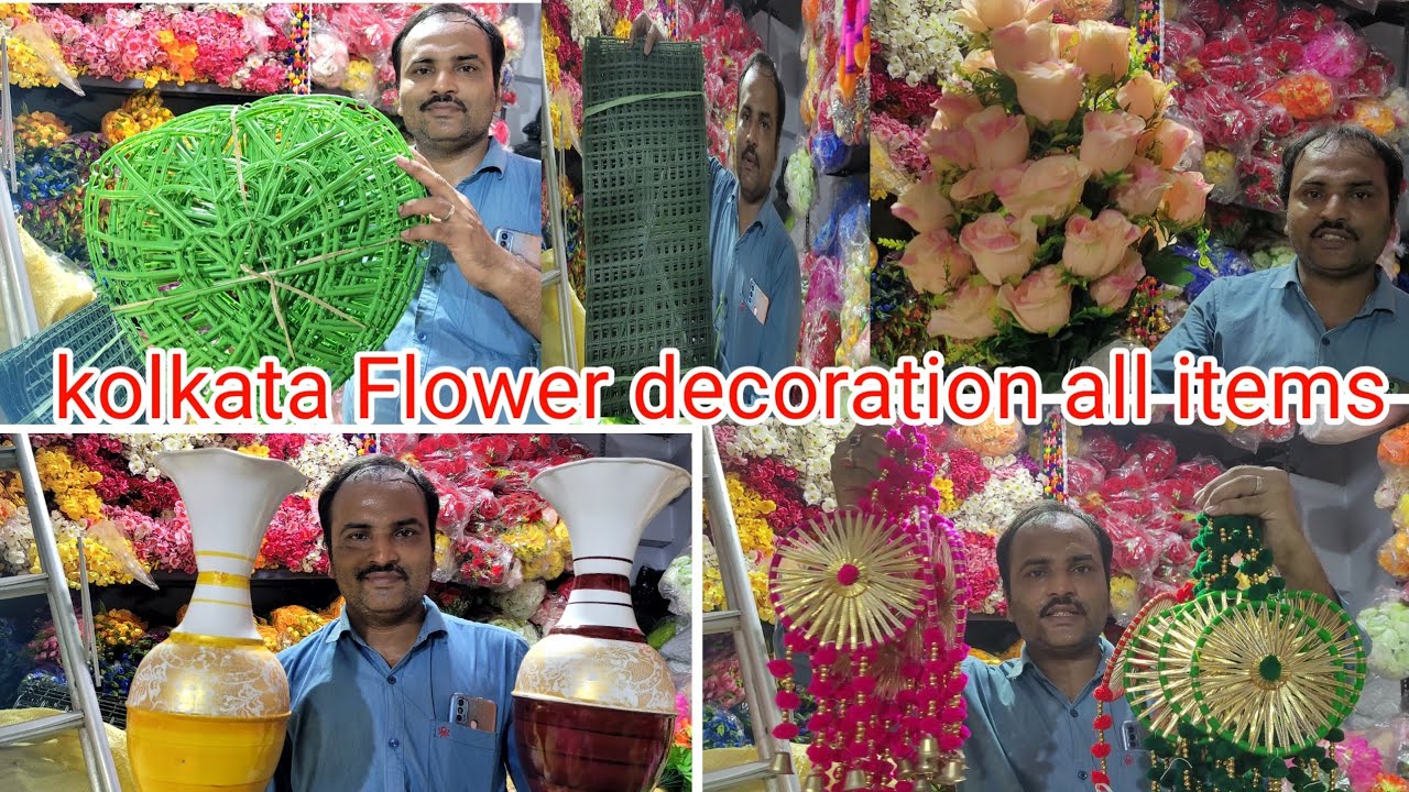 Kolkata Debnath flower house in flower decoration all items | kolkata flower pot market