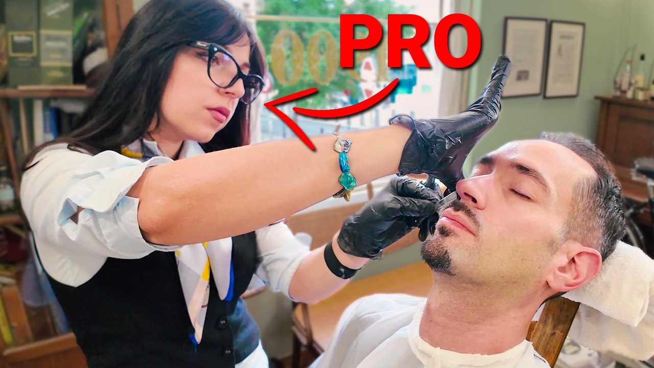 Pro Ladybarber Shave [Fast-Paced ASMR] - Athens 🇬🇷