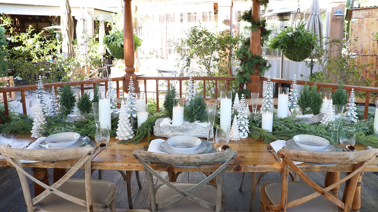 How to Make a Holiday Winter Wonderland Tablescape with Emily