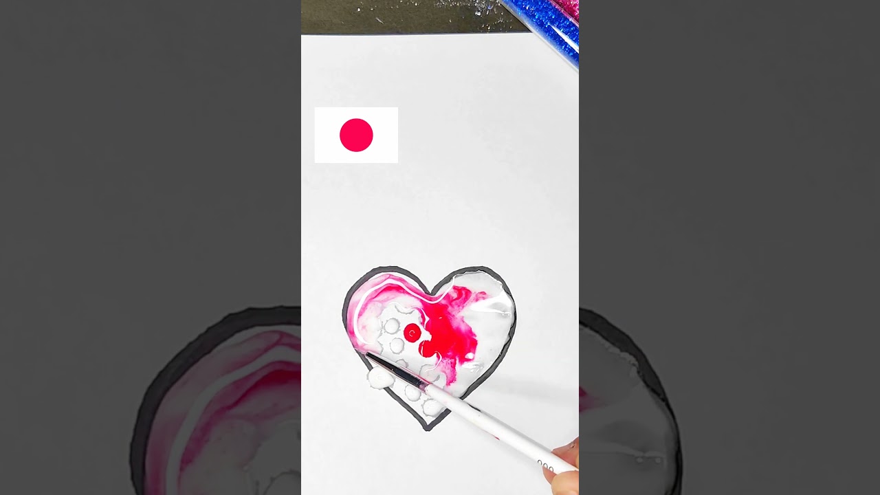 🇯🇵#shorts #art #easy #painting #viral #creative #flag #japan