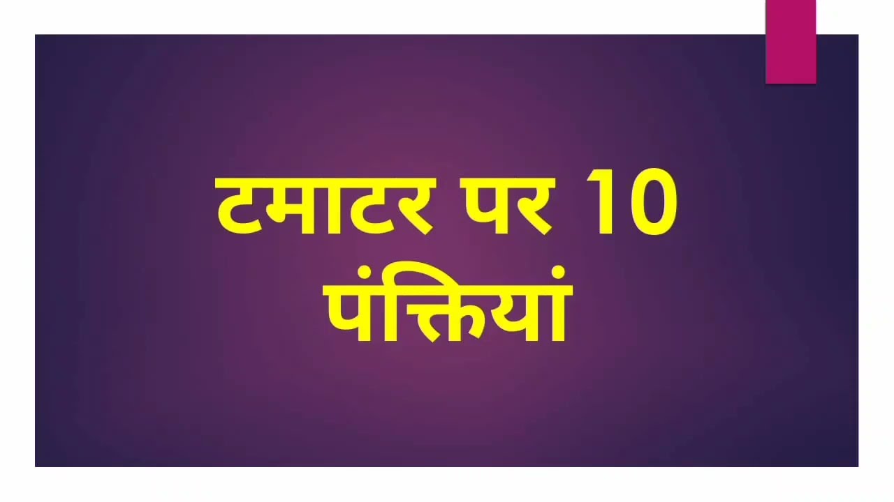 टमाटर पर 10 पंक्तियां|10 Lines on Tomato🍅 in Hindi| टमाटर पर निबंध#टमाटर @knowmore2736