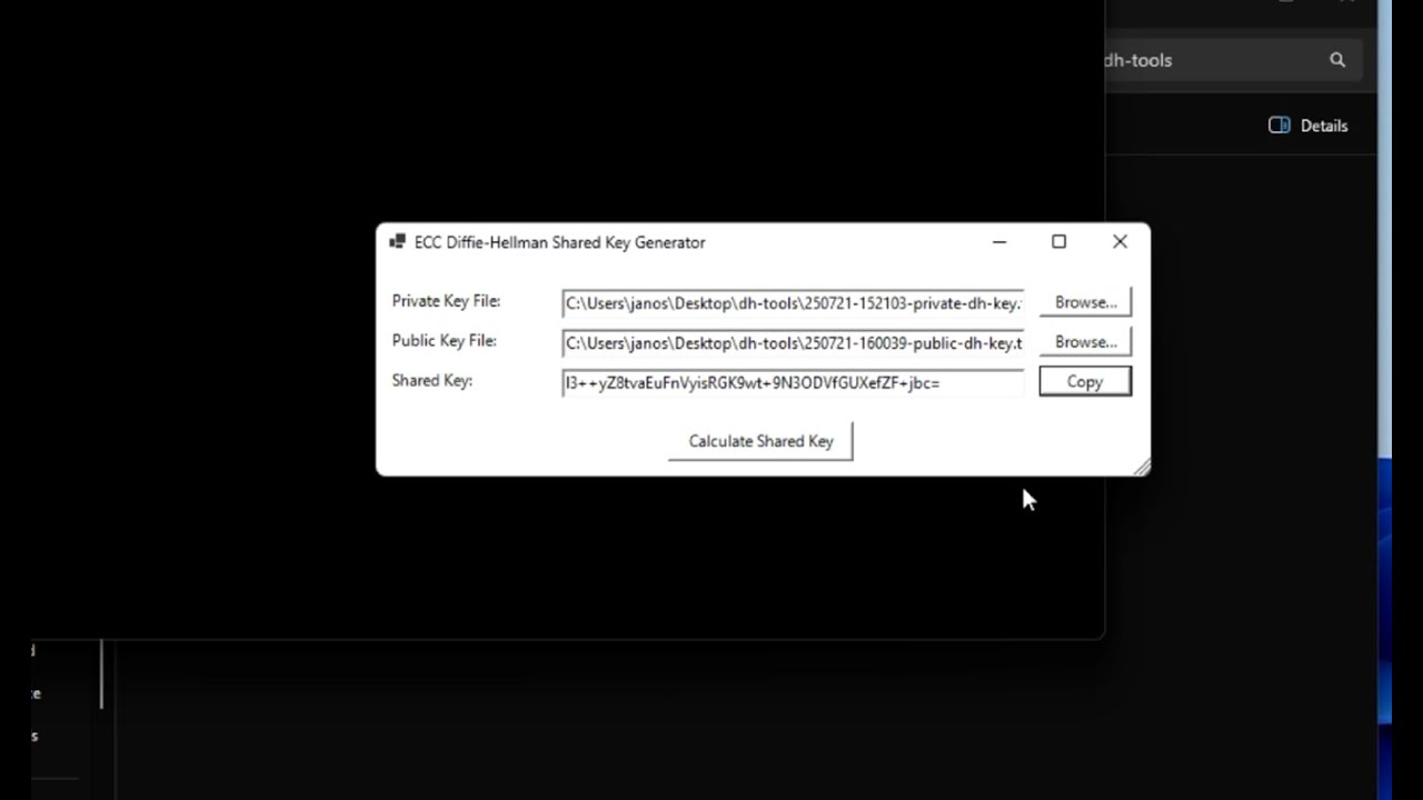 GUI Generator Kluczy Diffie Hellman