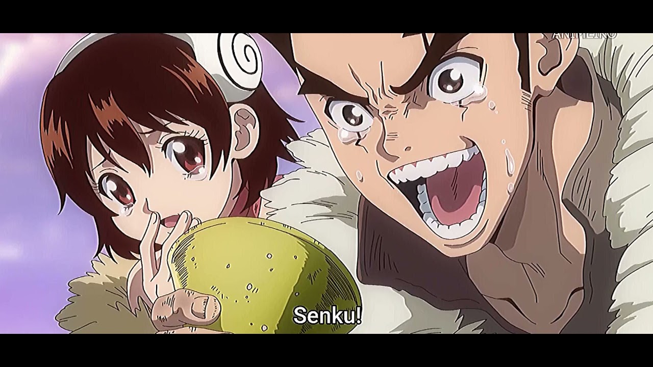 Senku and Taiju reunion thru phone call Dr. Stone scene