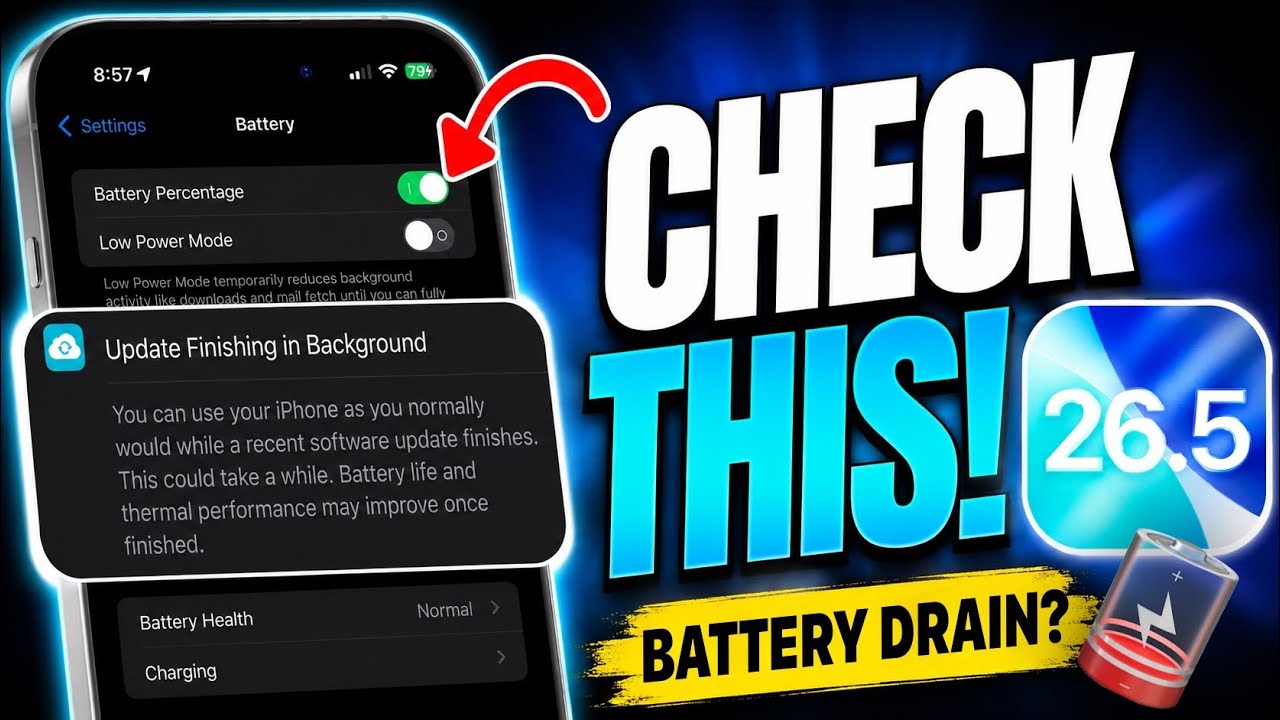 iOS 26.5 - Battery DRAIN issues ? (TRY THIS)