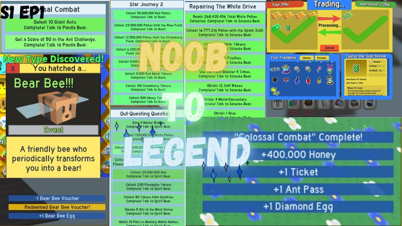 NOOB To LEGEND in Bee Swarm Simulator | Episode 1
