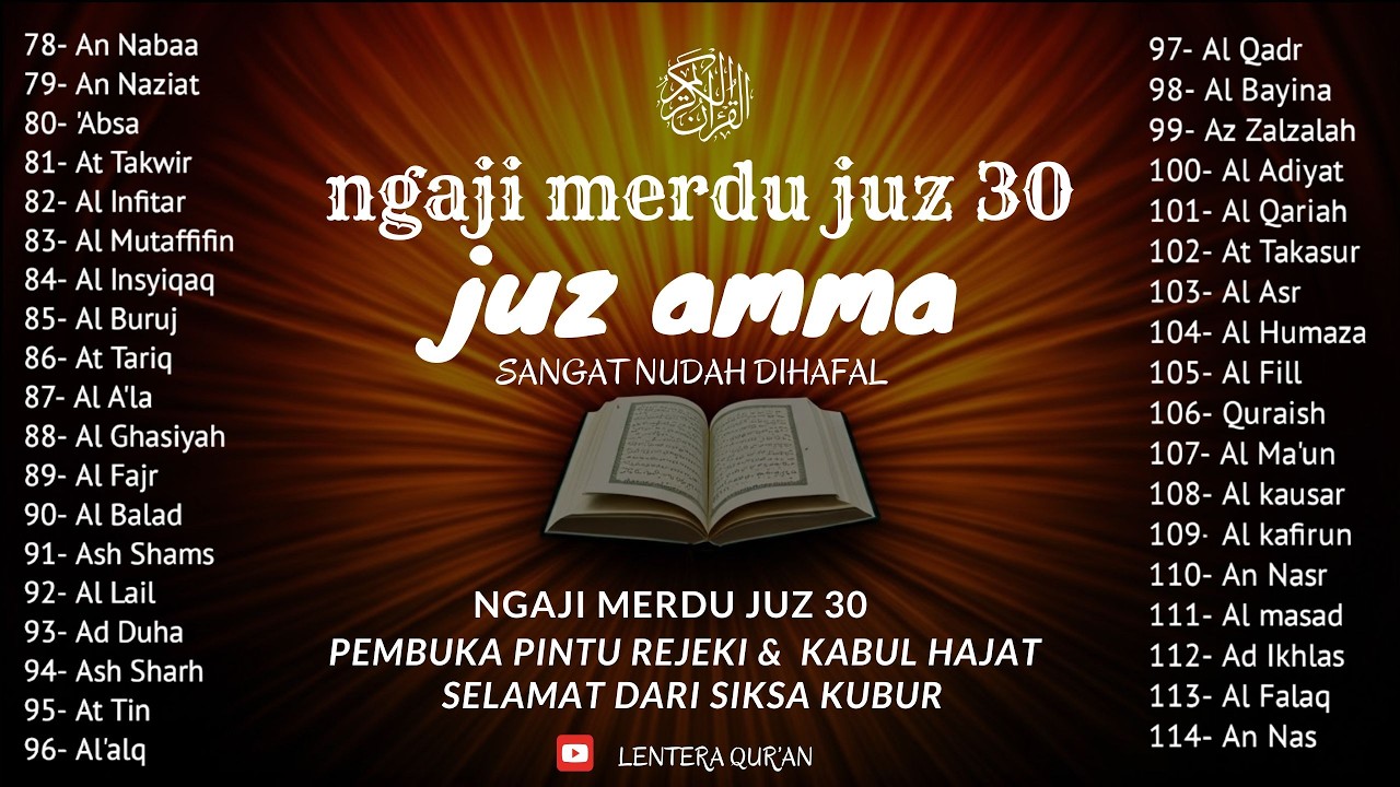 Bacaan Al Qur'an Merdu Juz 30 {JUZ AMMA} Penenang Hati Jiwa & Fikiran Terbaru 2026 ,QAri' Alaa Aqel