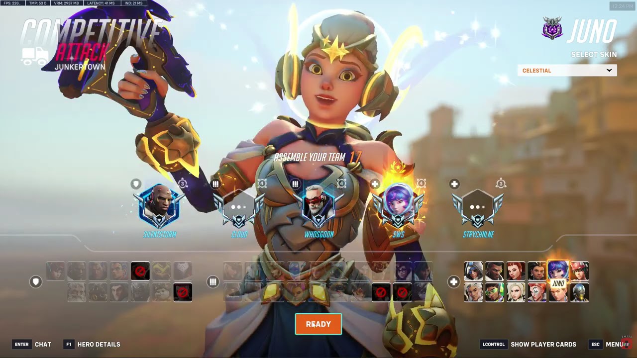 Diamond Rank-Up Game -- End-of-Season 20 Competitive Juno, Kiri, Weaver Win Junkertown