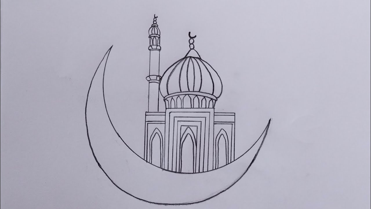 Ramzan festival drawing easy step by step | drawing for Ramadan mubarak