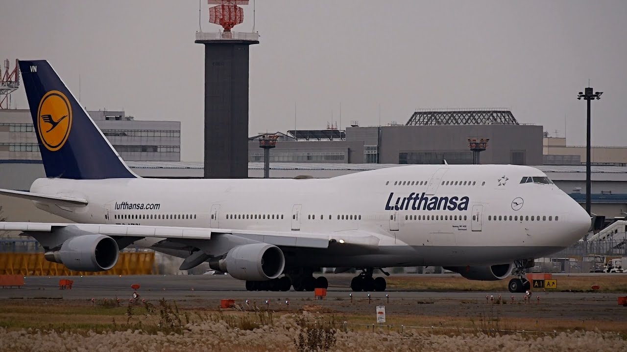 Lufthansa Boeing 747-400 D-ABVN Takeoff from NRT 16R