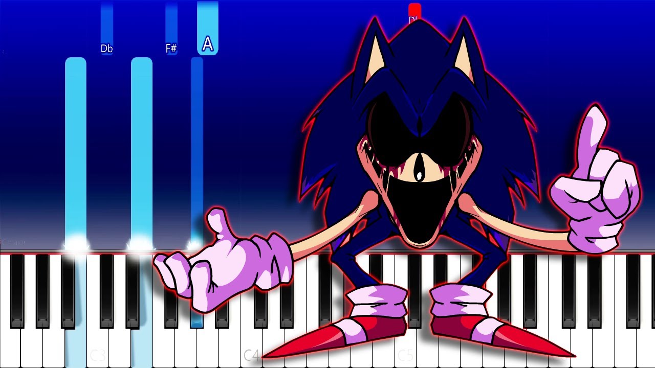 Friday Night Funkin' - VS Sonic Exe - Hill Of The Void (Piano Tutorial)