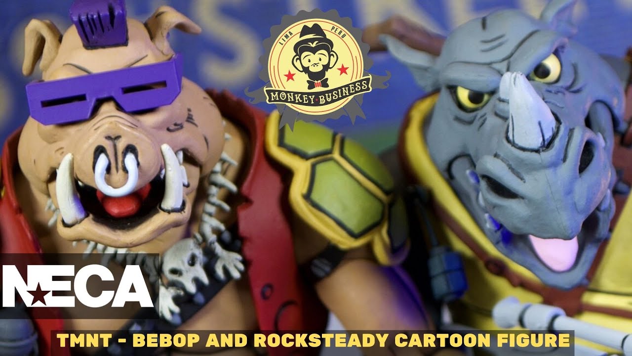 NECA BEBOP & ROCKSTEADY CARTOON 2 PACK- UNBOXING / REVIEW EN ESPAÑOL