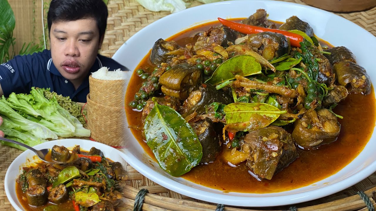 อาหารป่า ผัดเผ็ดปลาไหลใส่เอี่ยนรสจัดๆแบบเผ็ดร้อน#อ๋องแอ๋งฮั่นแน้ว 