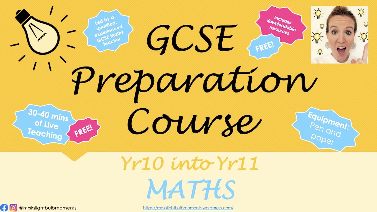 GCSE Preparation Course - Lesson 7 - Quadratic Graphs A