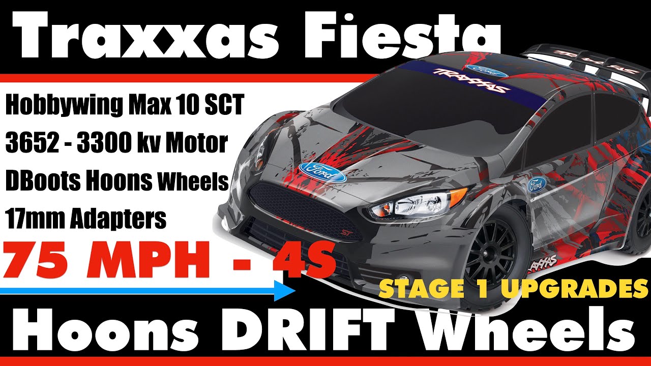Traxxas Ford Fiesta 4S Speed Demon - Hobbywing Max 10SCT and 3300kv Motor w/ Dboots Hoons Wheels