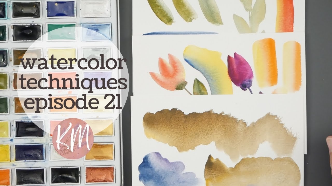 Double Loading Your Paint Brush Watercolor Painting Technique - Watercolor Painting Tutorial #21