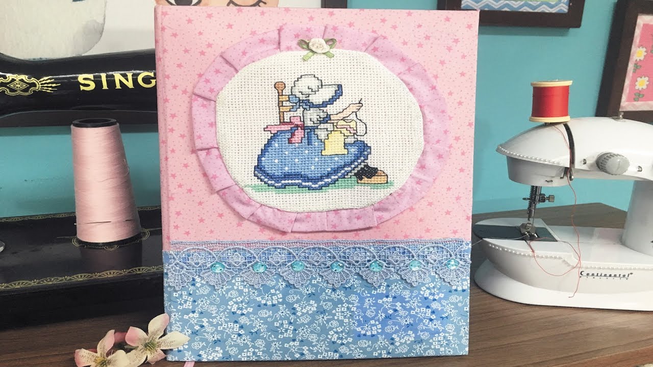Cartonagem Como Encapar um Caderno com Tecido para o seu ateliê - How to Cover Book with Fabric