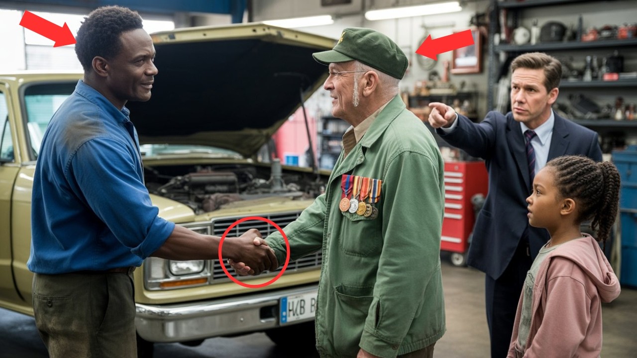Black Single Dad SUSPENDED for Fixing  Veteran's Truck for FREE  Unaware Driver Is the CEO's Brother
