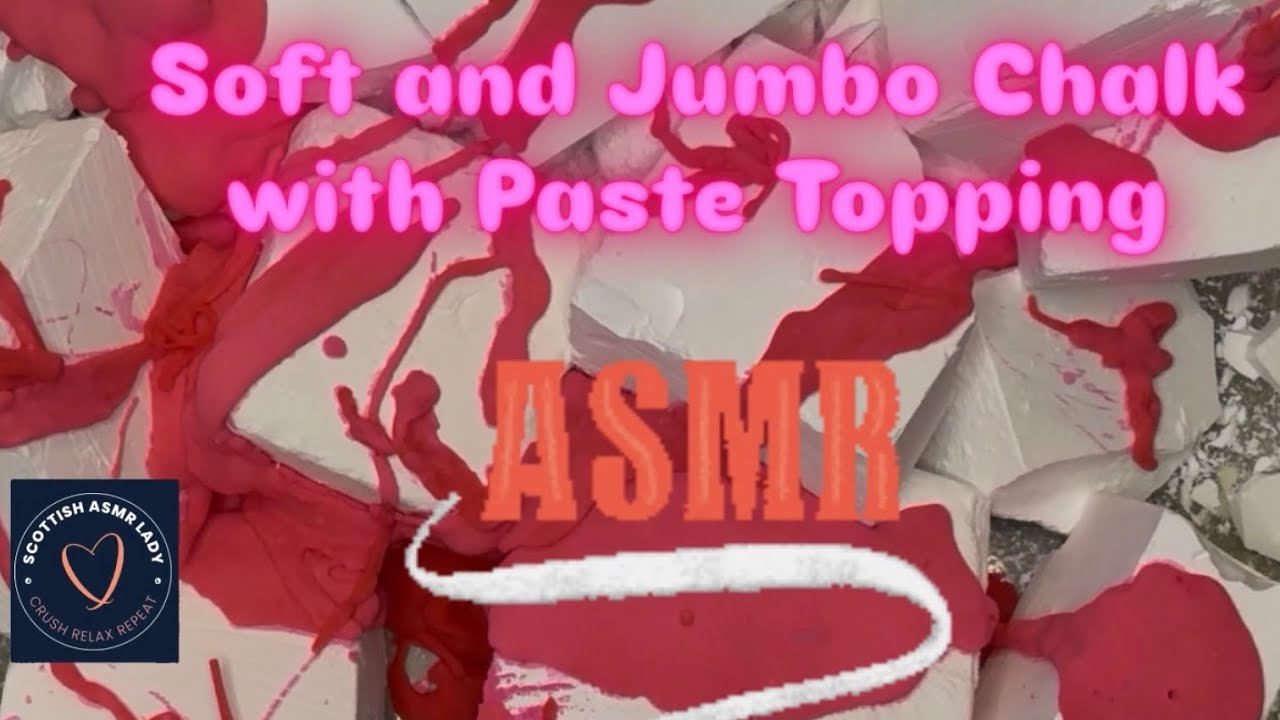Soft Chalk & Jumbo Chalk with Pasted Topping • ASMR