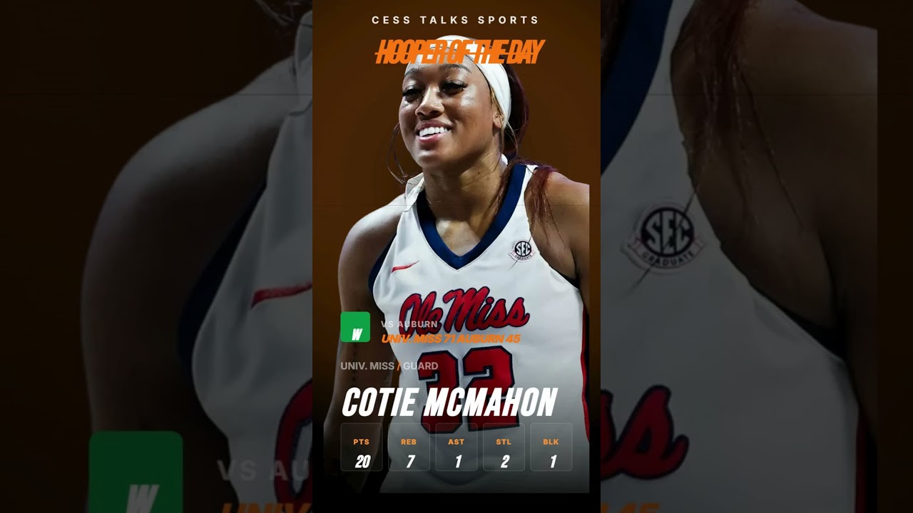 COTIE McMAHON HOOPER OF THE NIGHT 😤🏆 20 & 7 vs Auburn!