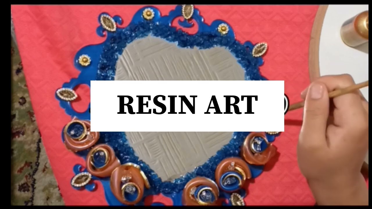 Resin Art mirror tutorial #epoxy #resin #10000000views 