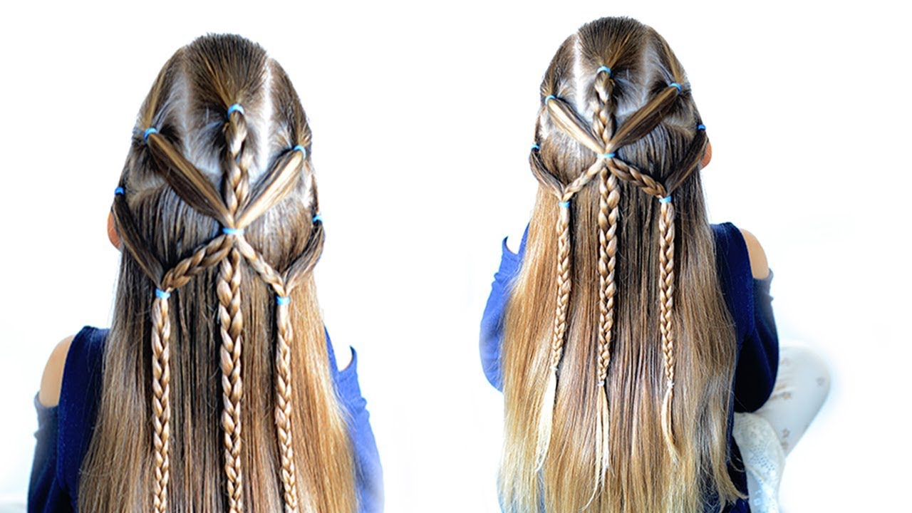 Half up Braided Elastic Hairstyle - Toddler Hairstyles