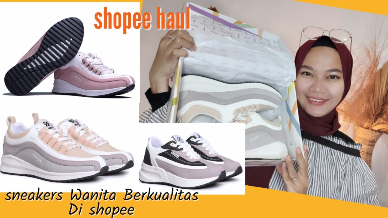 Shopee Haul Sneakers Wanita | Rekomendasi sneakers wanita di shopee | Review Nokha sneakers