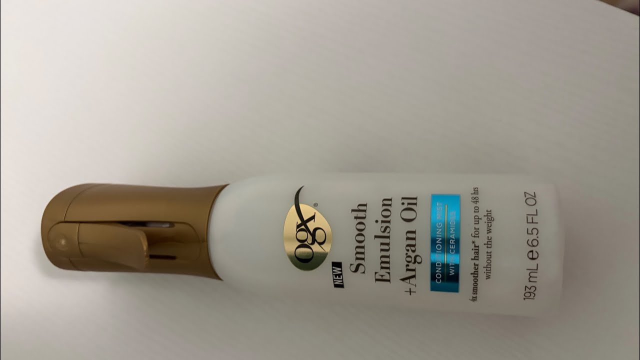 OGX new smooth emulsion + Argan Oil Product Review 
