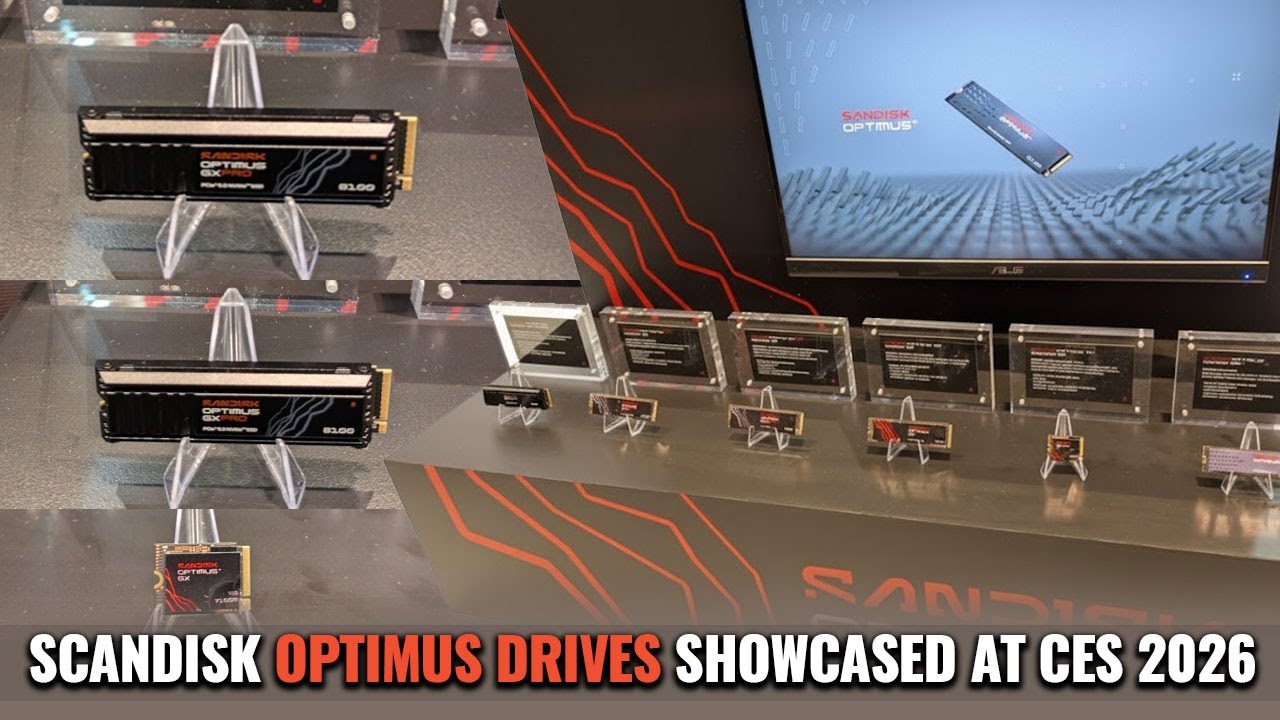 Sandisk Optimus Drives, USB Flash Drives, CFexpress And microSD Cards Showcased At CES 2026