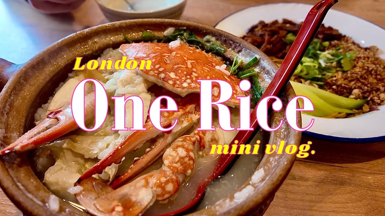 London Vlog 🇬🇧 | Teochew Crab Congee & Braised Pork Noodles at One Rice 🦀 + Sky Garden 🏙️