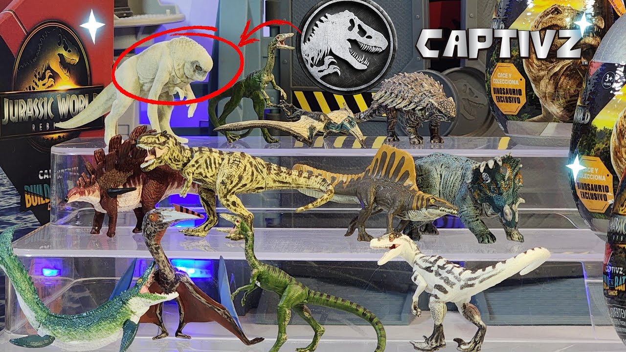 Jurassic World Rebirth Captivz Distortus Rex , Spinosaurus y MAS! Huevos con Slime!