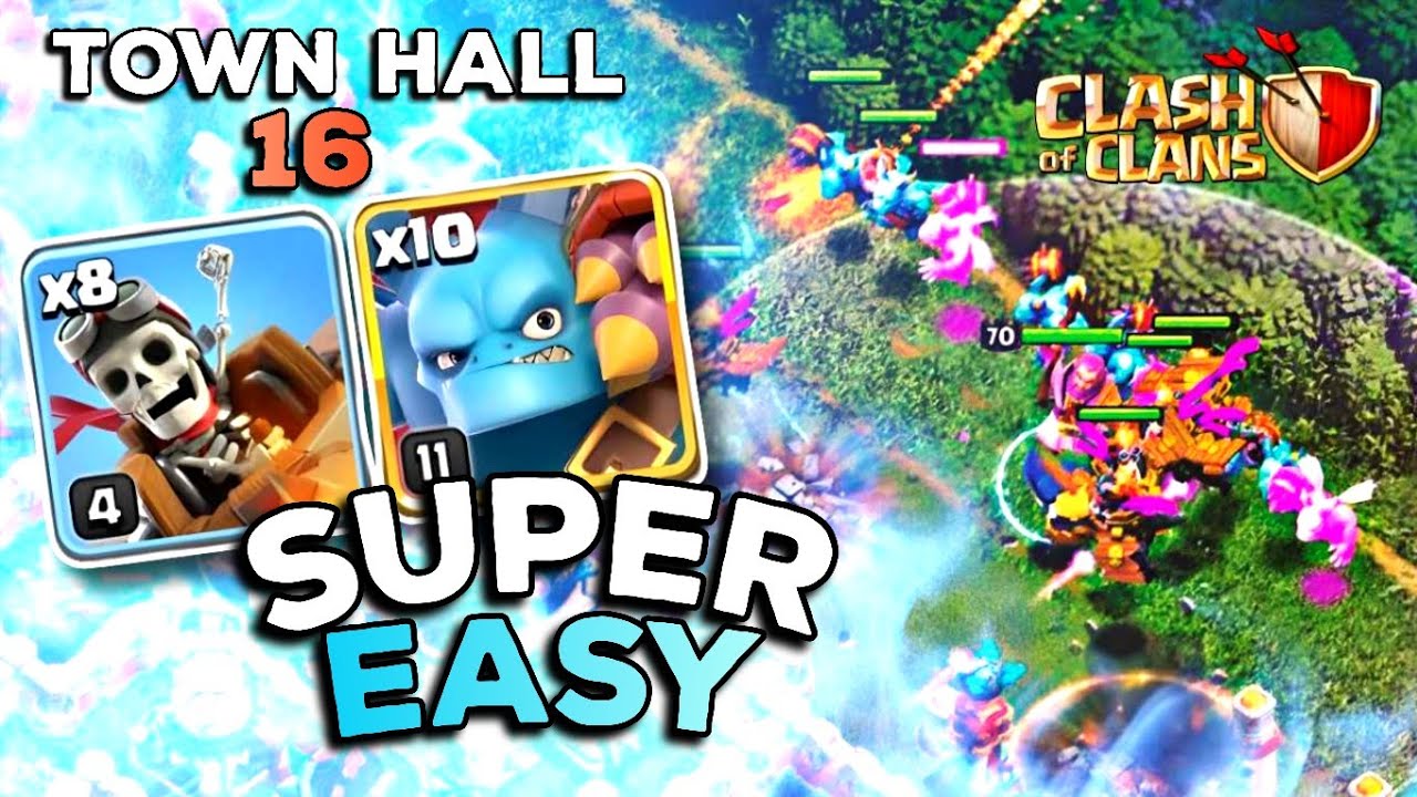 8 راكب التنين + 10 منيون خارق = مسح أي تاون 16 😎 Clash of Clans