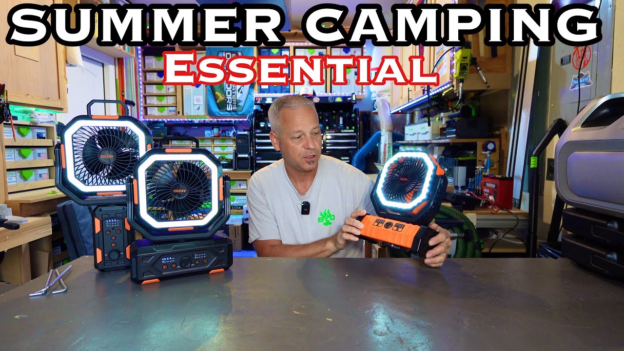 MUST have camping gear for summer!  Battery powered fans w/ remote