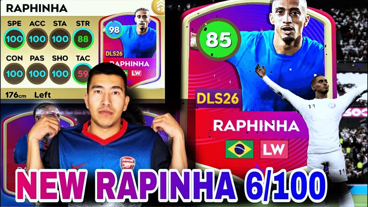 DLS26 NEW CARDS⚡️⚡️. RAPINHA FULL MAX 6/100✅. DLS26 KICK OFF STARS PLAYERS   SEASON PASS BONUS PLAY.