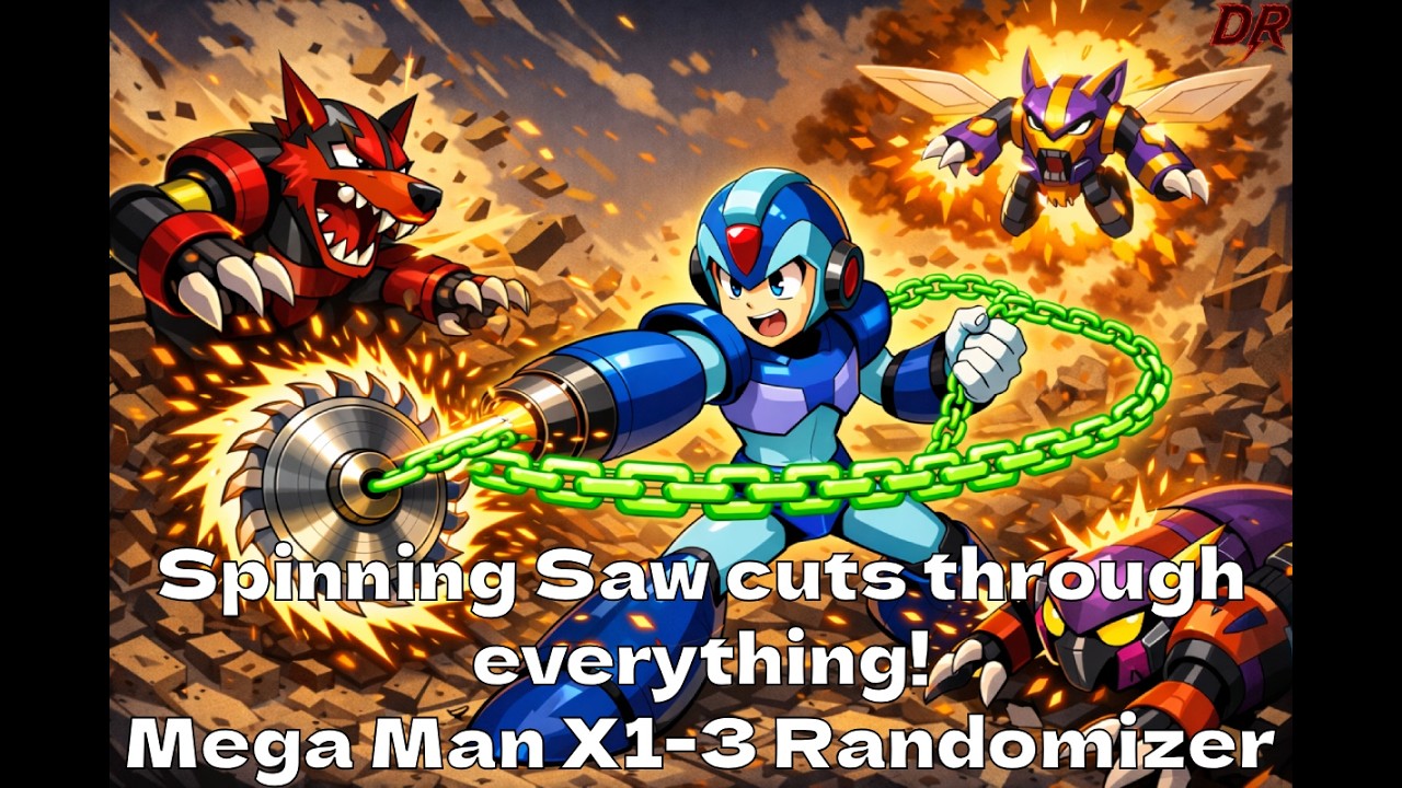 X cutting up enemies with the Spinning Saw! - Mega Man X1-3 Randomizer