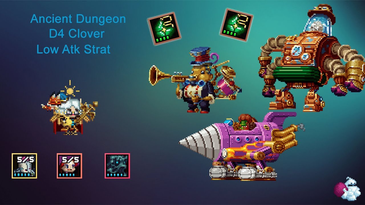 [Rebeat] Ancient Dungeon D4Z16 [D4 Clover] Complete! | Bit Héroes | ItsMBSCastillo