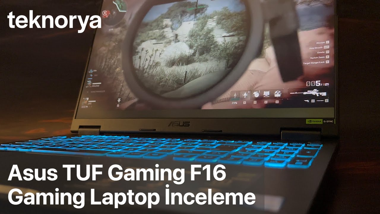 Asus Tuf Gaming F16 FX608JH-RV082 Intel i5 13450HX RTX5050-8GB 115W Gaming Laptop Teknorya İnceleme