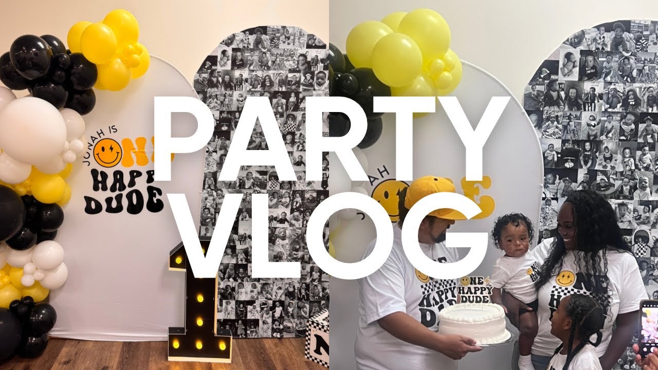 I PLANNED MY SONS 1ST ONE HAPPY | DUDE BIRTHDAY IN 4 DAYS 😅 | DIY PHOTO WALL | PARTY DIY AND ERRANDS