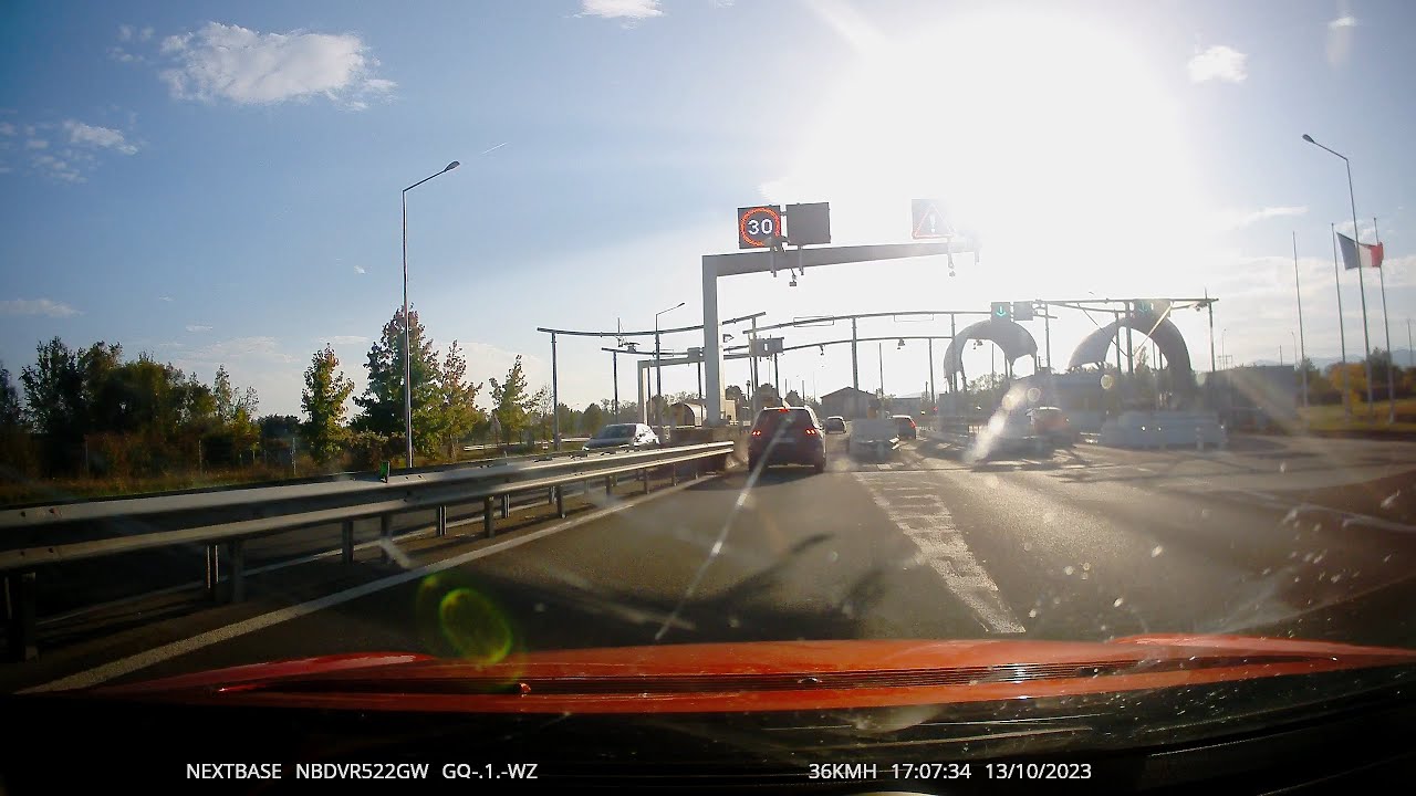 (69) (E15, A6) : Gare de péage sortie 31.1 - Villefranche-sur-Saône Nord - Télépéage 30 km/h