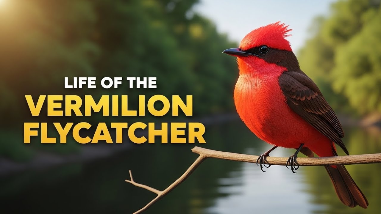 The Complete Life of the Vermilion Flycatcher | Nest | Birth & First Flight in 8K