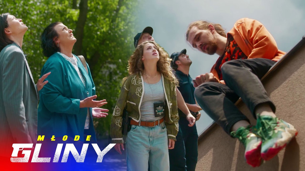 PODEJRZANY W SPRAWIE WSZEDŁ NA DACH BUDYNKU 😮  | Młode gliny